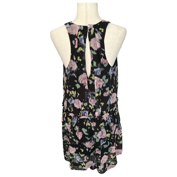 Likely Black Floral Print Chiffon Ruffled Dress Size 2 - Picture 5 of 10